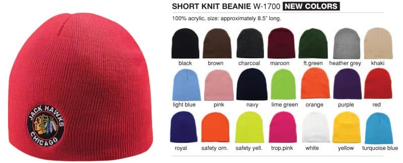 Short Knit Beanie Hat - 2