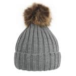 Cable Knit Beanie w/Removable Pom - 2