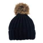 Cable Knit Beanie w/Removable Pom - 4