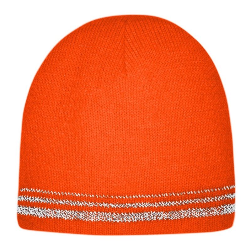 CornerStone Lined Enhanced Visibility With Reflective Stripes Beanie - 1