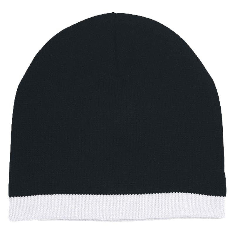Knit Beanie With Stripe - 3