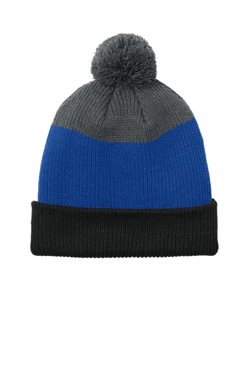 Port Authority® Cozy Striped Pom Beanie - 2