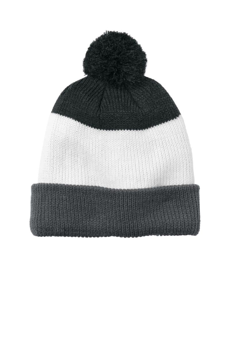 Port Authority® Cozy Striped Pom Beanie - 4