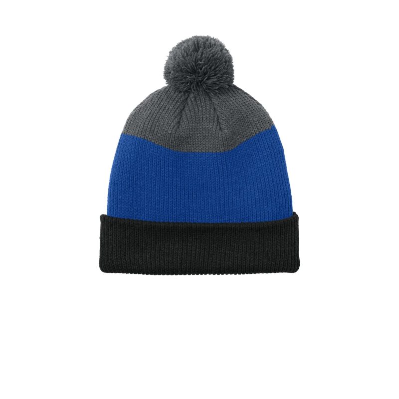 Port Authority Cozy Striped Pom Beanie - 3