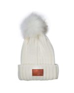 Knit Beanie With Fur Pom Pom - 4