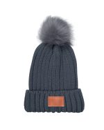Knit Beanie With Fur Pom Pom - 5