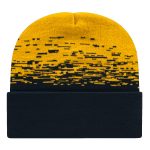 C A Static Pattern Knit Cap With Cuff - 1