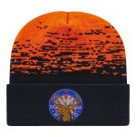 C A Static Pattern Knit Cap With Cuff - 3