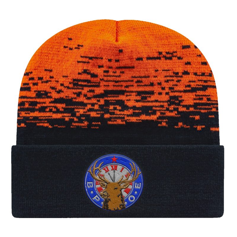 C A Static Pattern Knit Cap With Cuff - 3