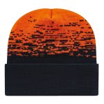 C A Static Pattern Knit Cap With Cuff - 4