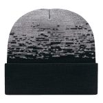 C A Static Pattern Knit Cap With Cuff - 8