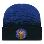 C A Static Pattern Knit Cap With Cuff - 9