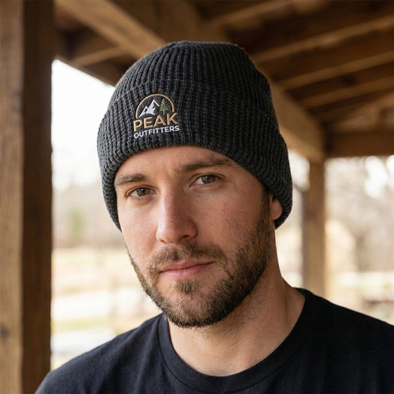 Custom Waffle Cuffed Beanies - 1