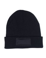 Knit Beanie With Patch - 1