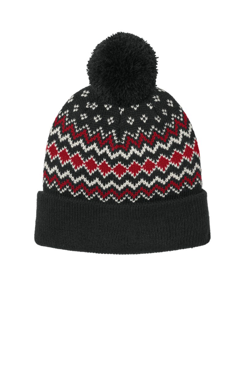 Port Authority® Alpine Pom Beanie - 1