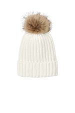Port Authority® Faux Fur Pom Beanie - 1