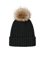 Port Authority® Faux Fur Pom Beanie