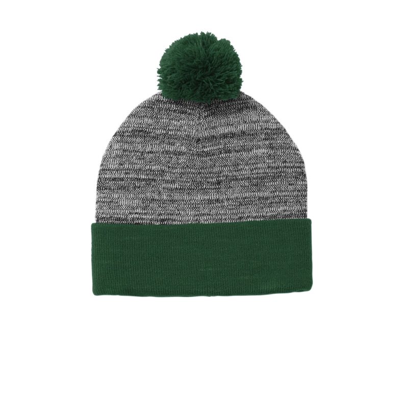 Sport-Tek Heather Pom Pom Beanie - 2
