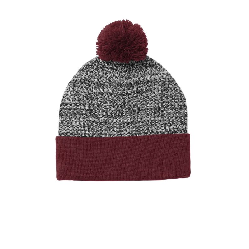 Sport-Tek Heather Pom Pom Beanie - 4