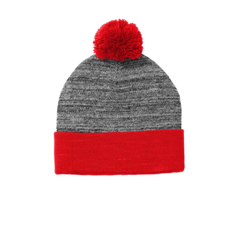 Sport-Tek Heather Pom Pom Beanie - 6