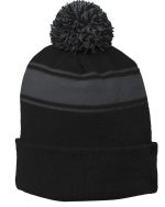 Sport-Tek® Stripe Pom Pom Beanie.