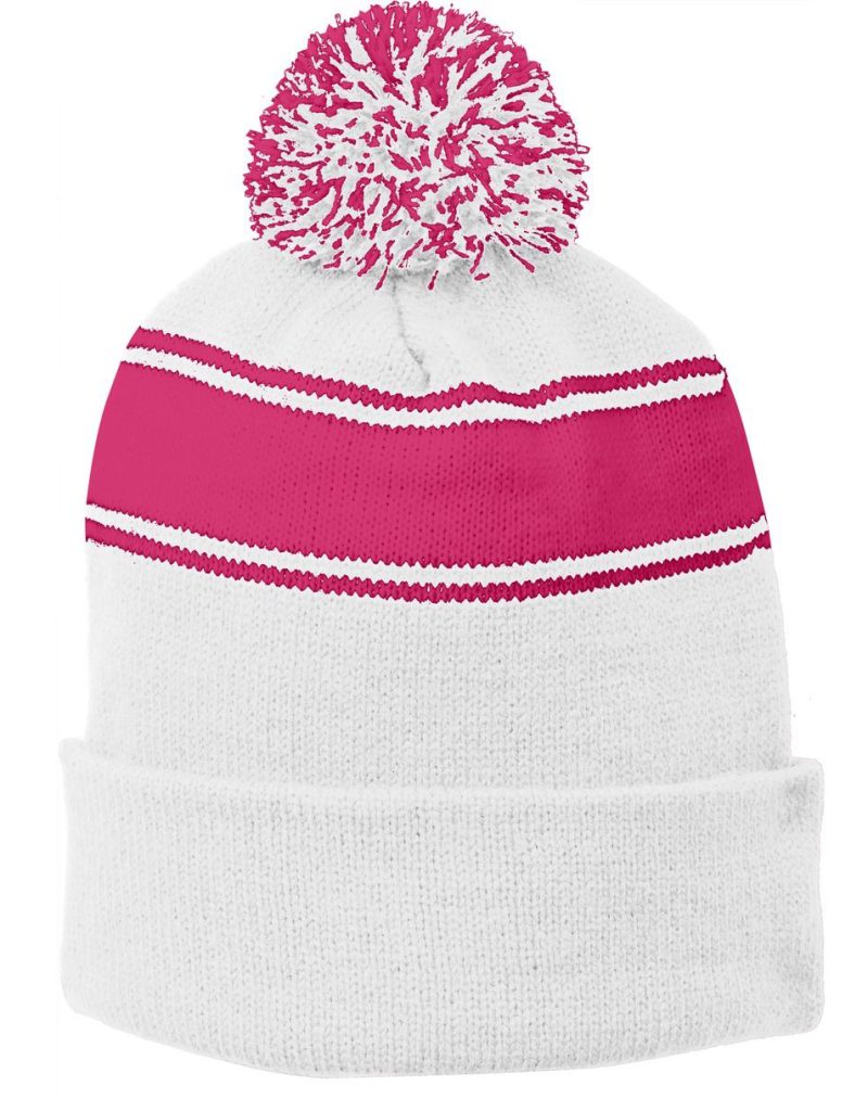 Sport-Tek® Stripe Pom Pom Beanie. - 3