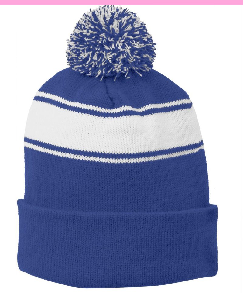 Sport-Tek® Stripe Pom Pom Beanie. - 4