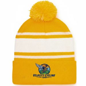 Custom Two-Tone Knit Pom Beanies