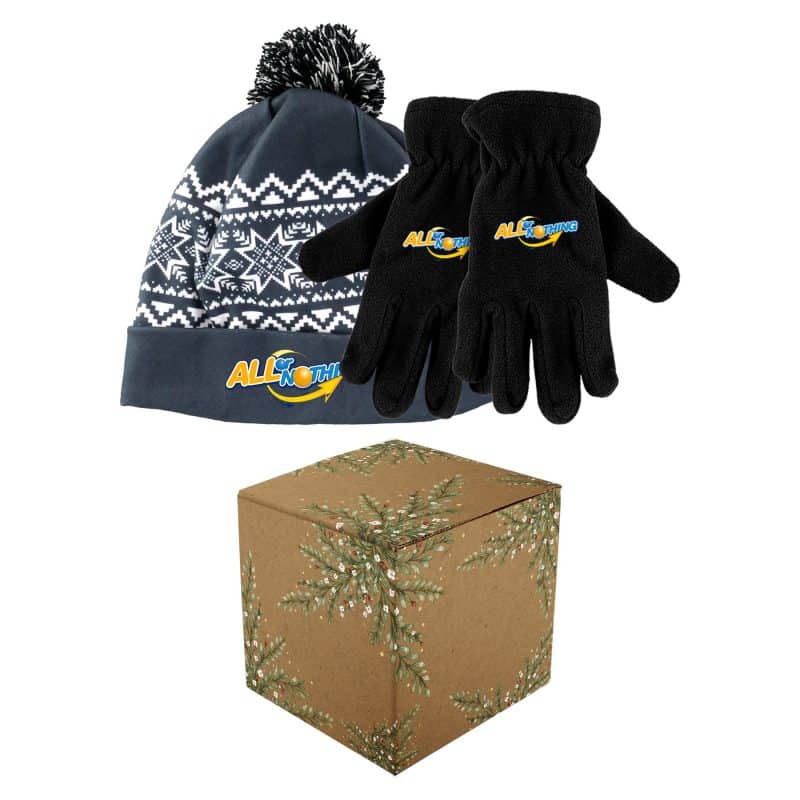 Snowflake Beanie & Gloves Gift Set - 4