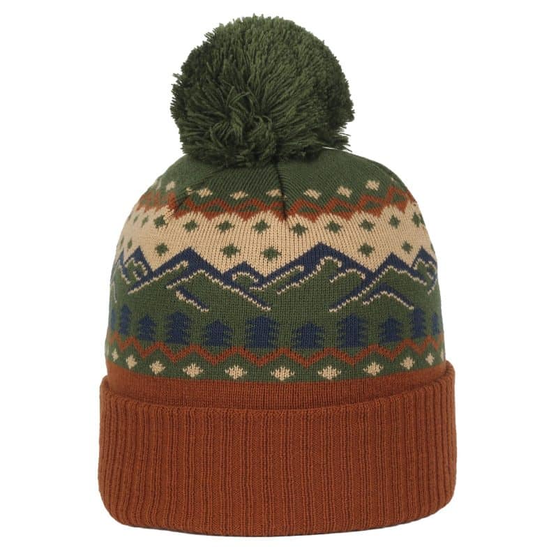 Graphic Watch Cap w/Pom - 3