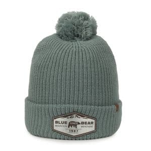 Rib Knit Watch Cap w/Pom